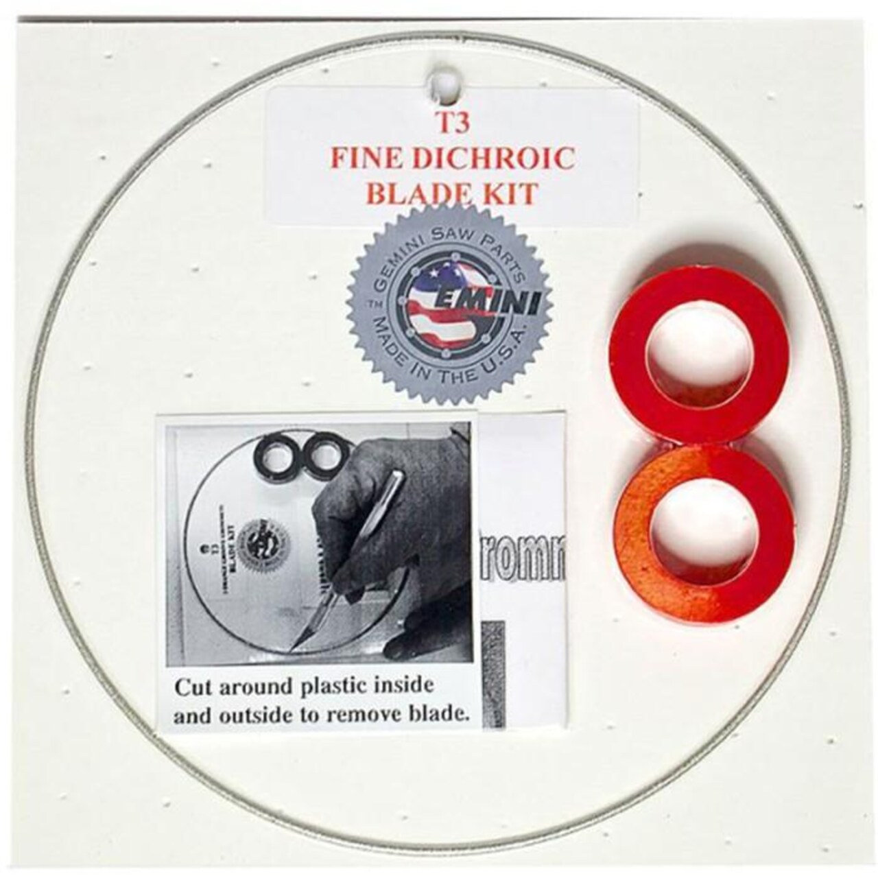 Gemini Taurus 3 Dichroic Diamond Wire Blade for Cutting Dichroic, Iridized & Mirrored Glass